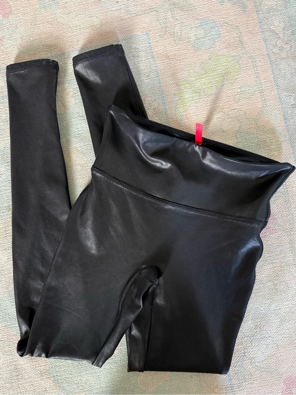 Spanx Faux Leather High-Waisted Leggings - Black